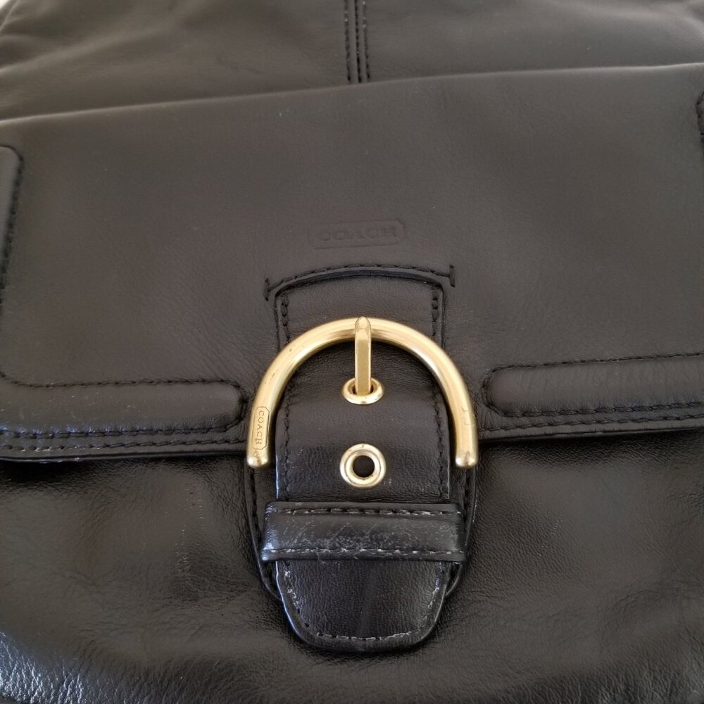 Authentic Coach Black Soft Leather Hobo Campbell Shoulder Bag Purse 2013 - Picture 3 of 13